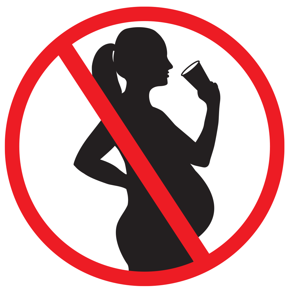 Pictogramme : zéro alcool pendant la grossesse